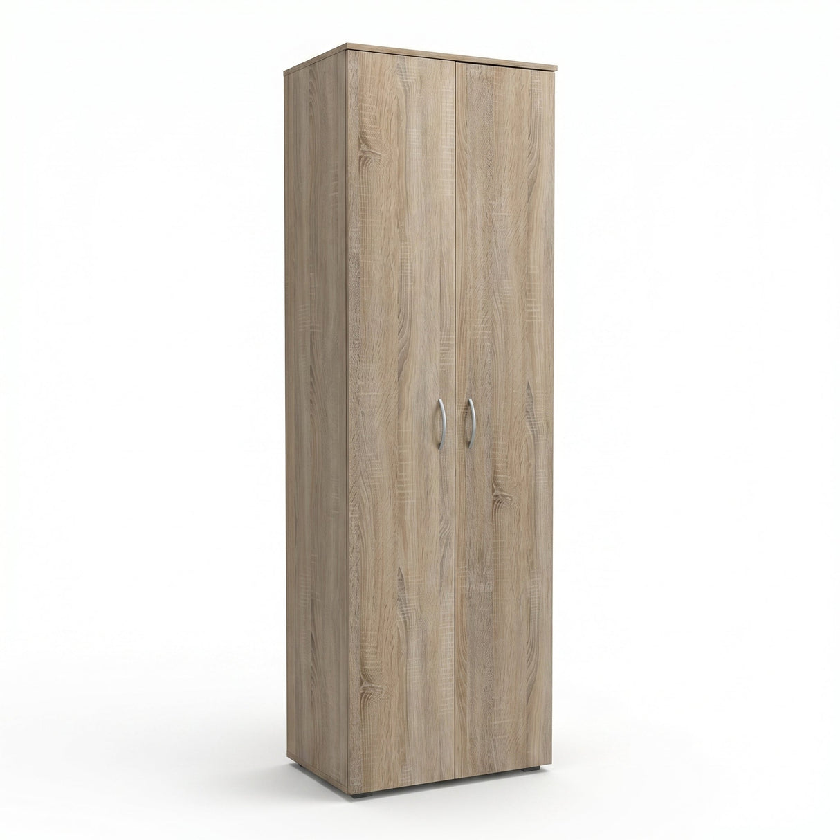 Dulap pantofi cu functie organizare Racka, Lemn, Alb, 58x34x186 cm - Stejar