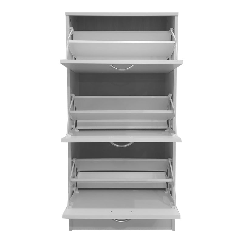 Pantofar cu functie de organizare Savaz, Lemn, Alb, 60x24x114 cm, detaliu produs