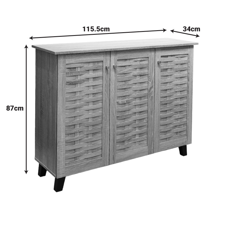 Pantofar Mantam, pentru 16 perechi, Sonoma, 116x34x87 cm