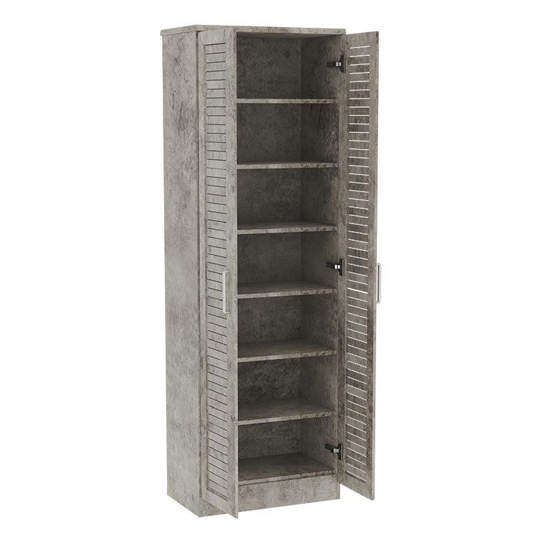 Pantofar Sante Pakketo, sonoma - maro - nuc - alb - antracit, 60x37x183 cm - Antracit