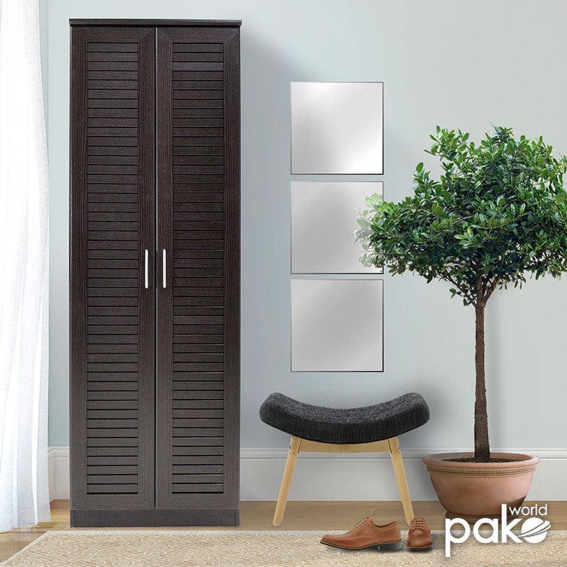 Pantofar Sante Pakketo, sonoma - maro - nuc - alb - antracit, 60x37x183 cm - Nuc