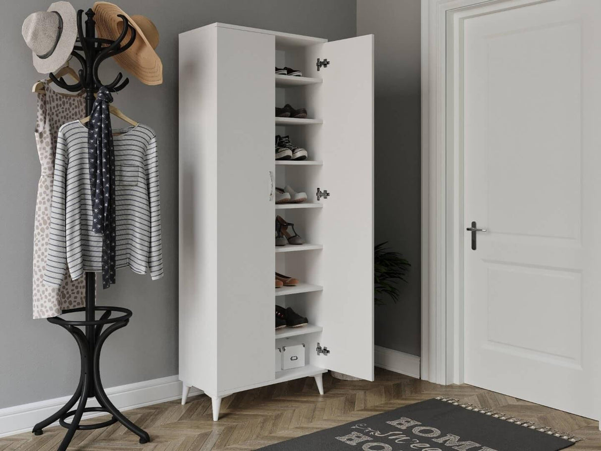 Pantofar Venty, Alb, 37x190x70 cm