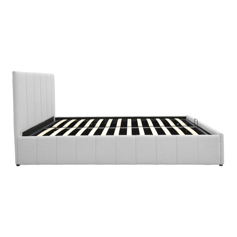 Pat cu spatiu de depozitare Snuggle, Bej, 120x200 cm - Gri