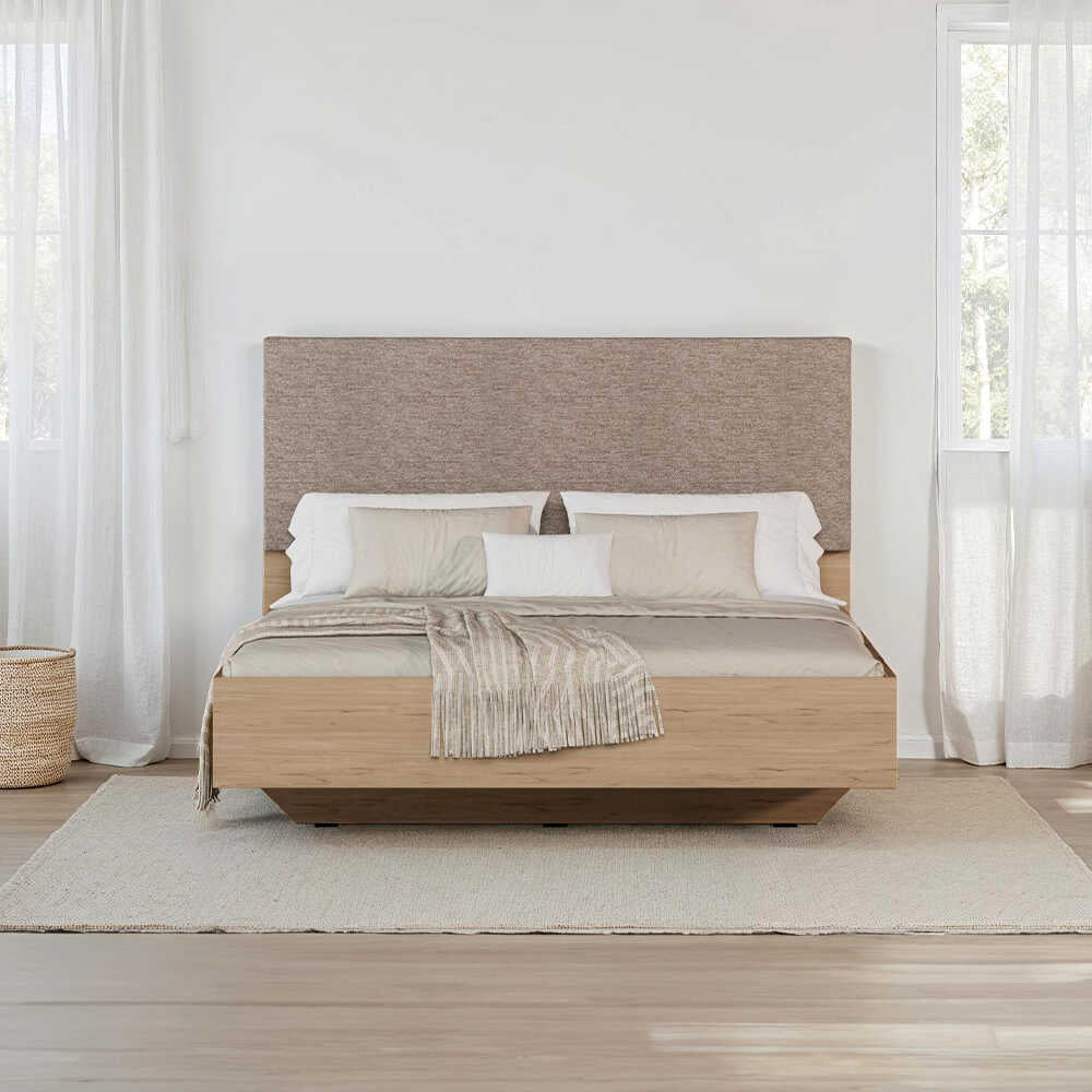 Pat dublu Adore Oryana, 171x120x206 cm - Stejar