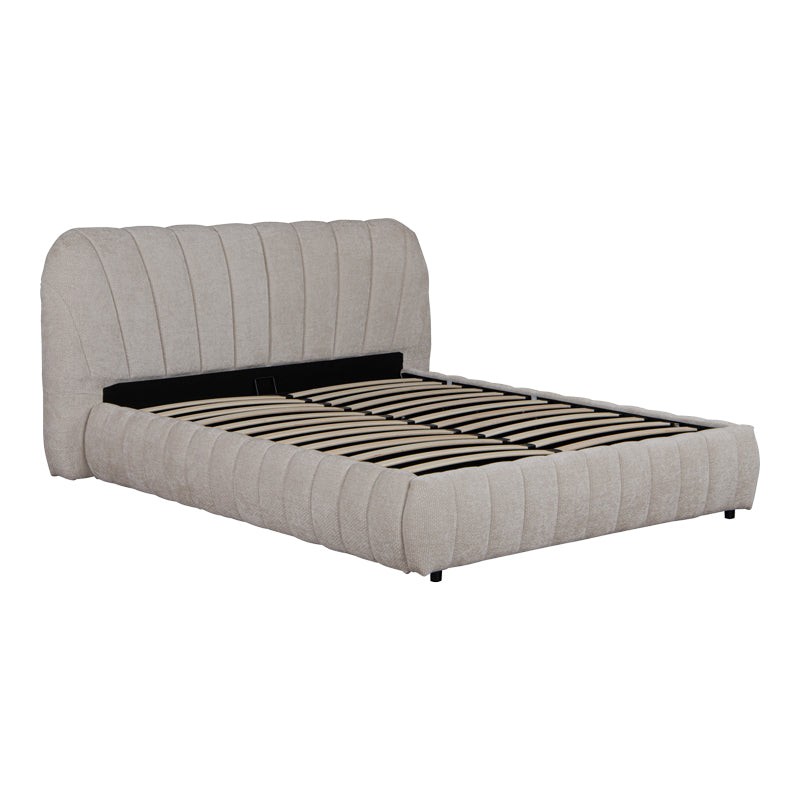 Pat dublu Double bed Leblank, Placaj, 160x200 cm - Bej