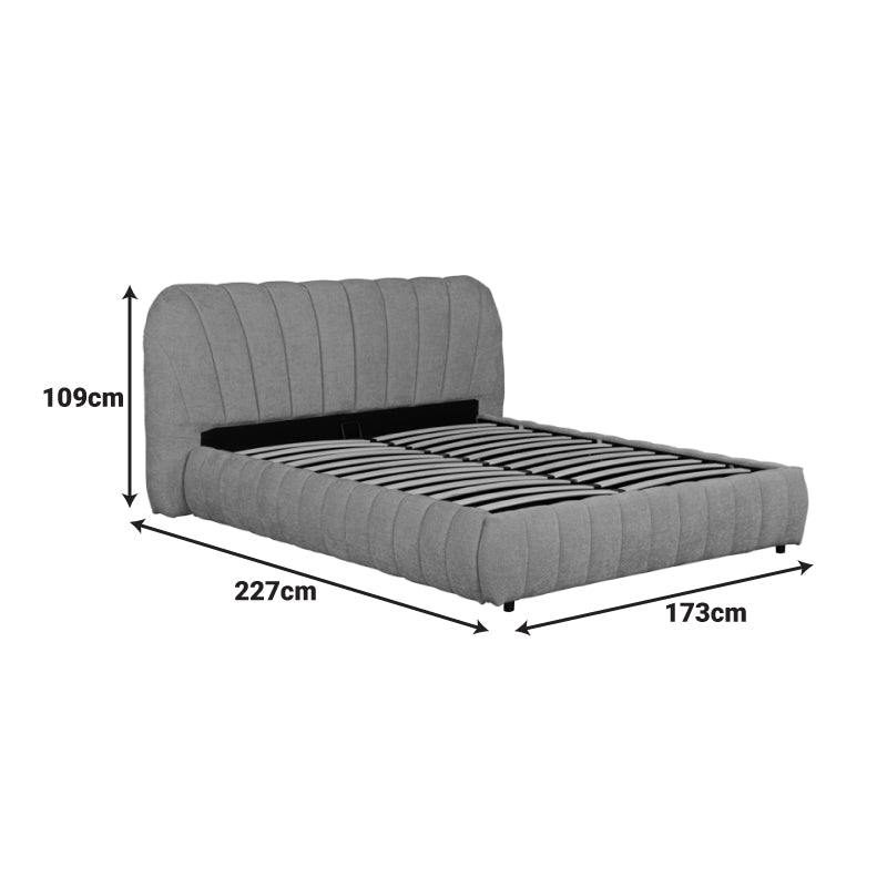 Pat dublu Double bed Leblank, Placaj, 160x200 cm - Bej