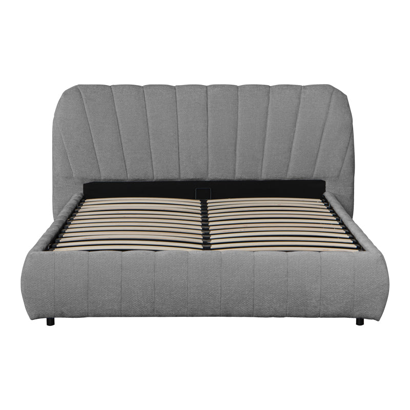 Pat dublu Double bed Leblank, Placaj, 160x200 cm - Gri
