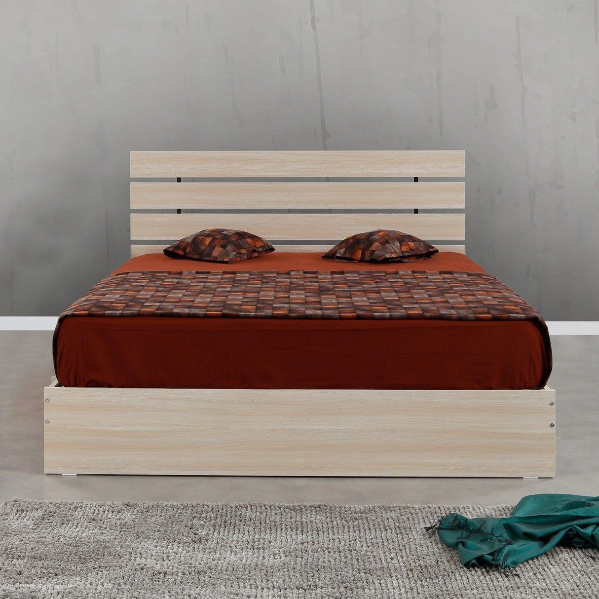 Pat dublu Fuga 160, Stejar, 165x100x205 cm