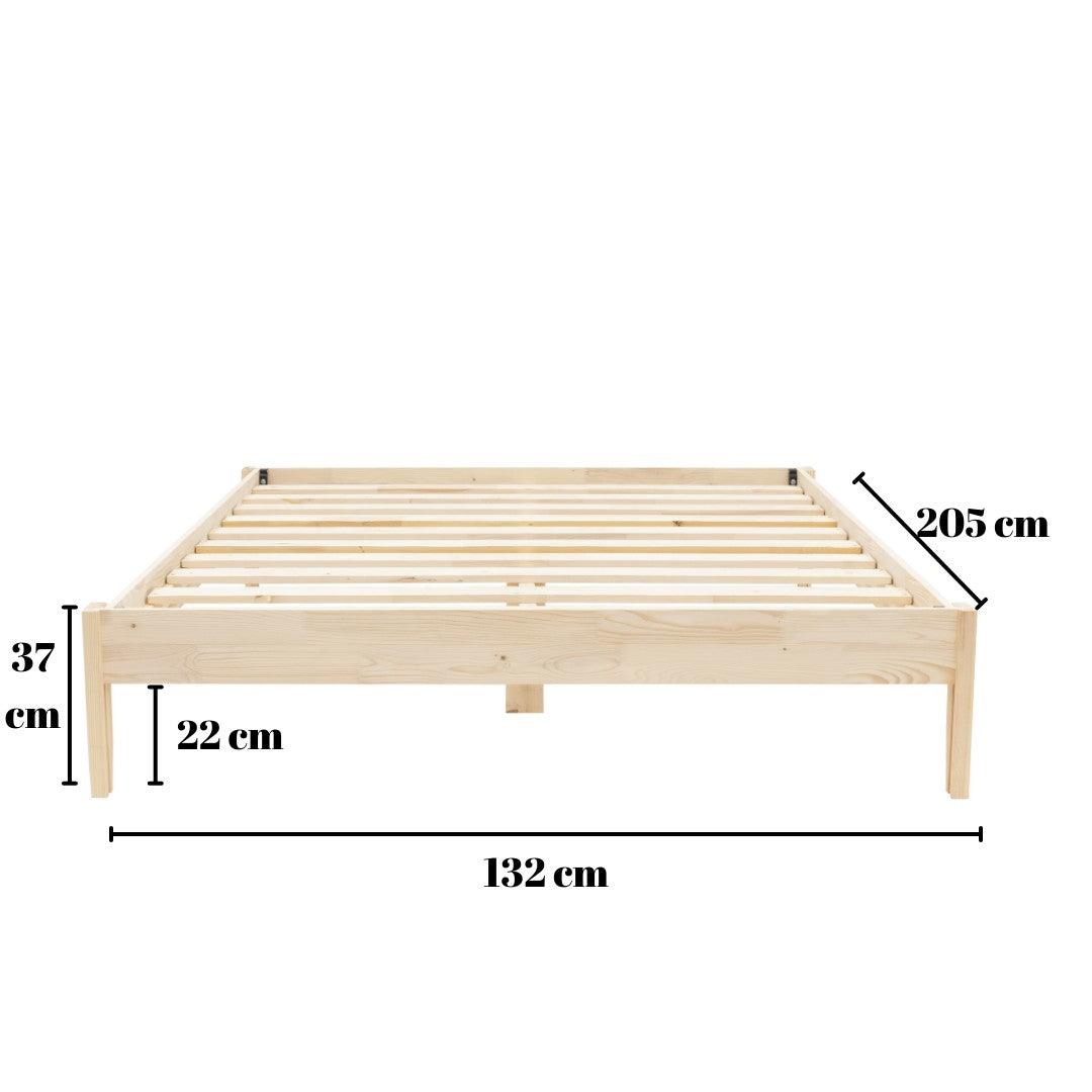 Pat dublu Galaksi, Natural, 120x37x200 cm