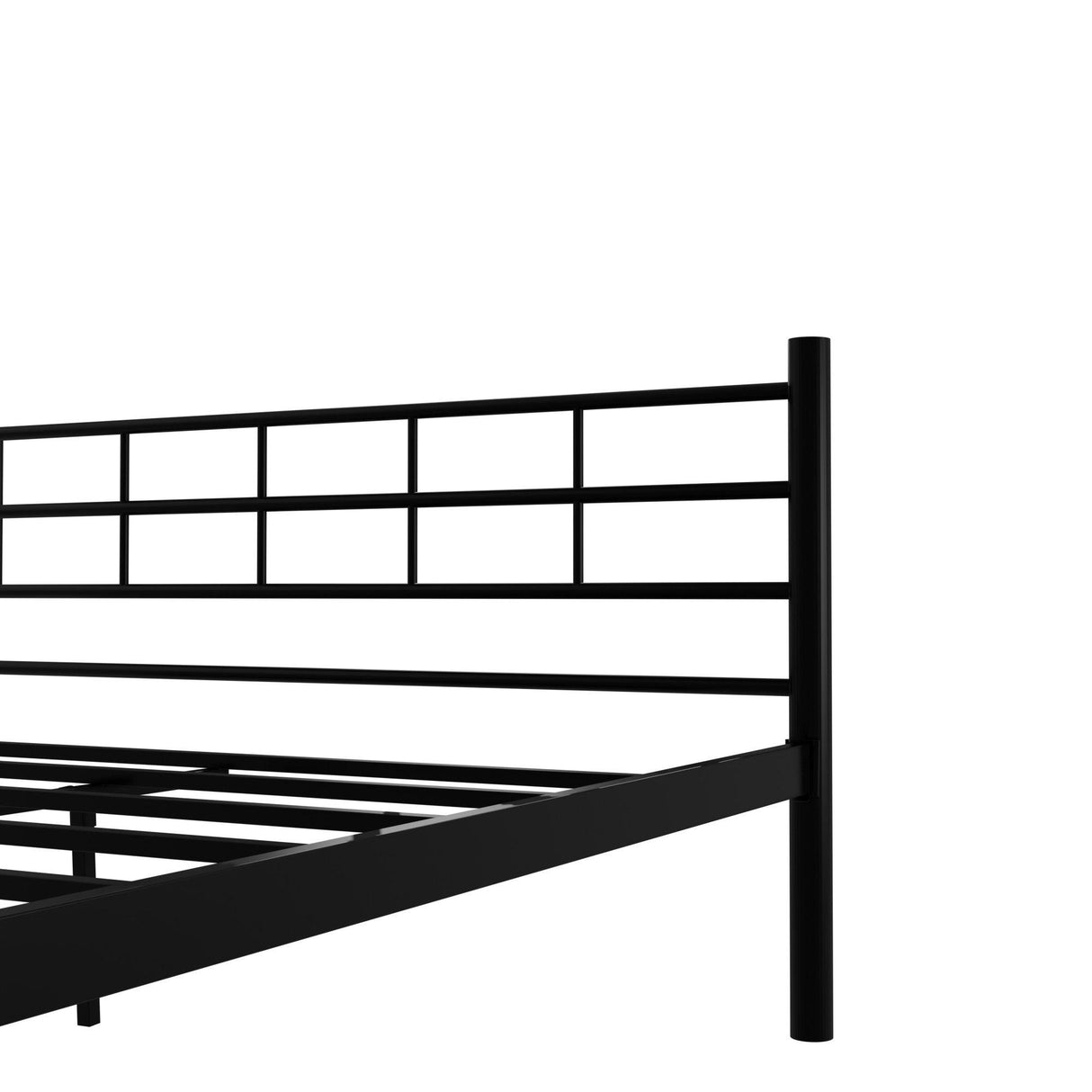 Pat dublu K70, Negru, 150x83x200 cm