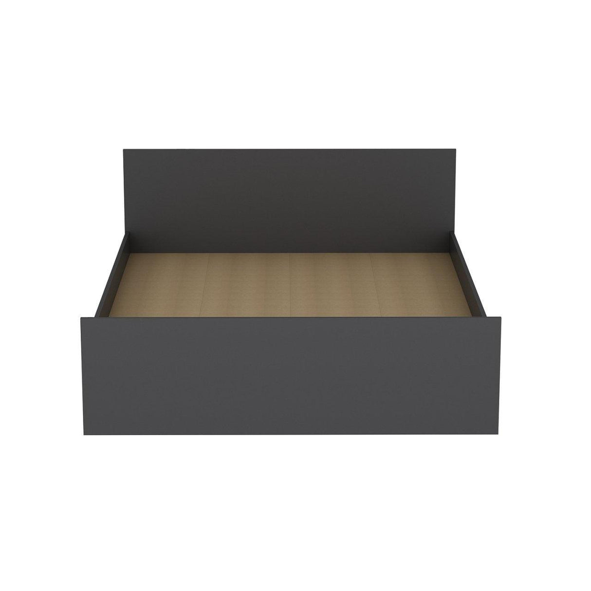 Pat dublu Kale Bedstead, Gri, 165x72x204 cm