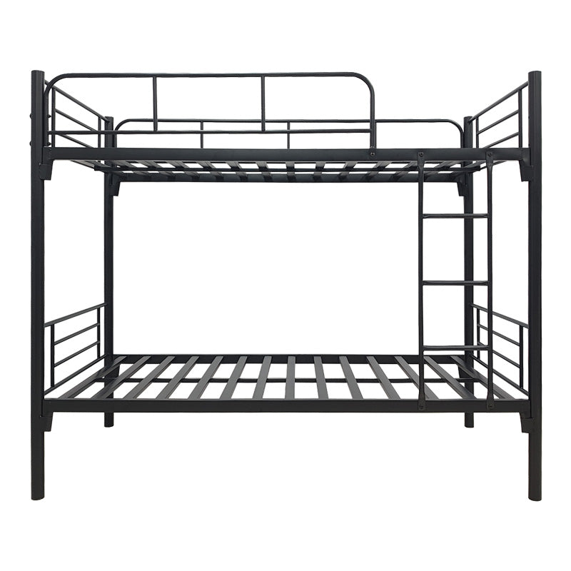 Pat supraetajat metalic Belit, metal, negru, 90x190 cm