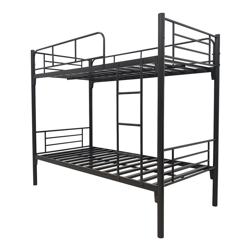 Pat supraetajat metalic Belit, metal, negru, 90x190 cm