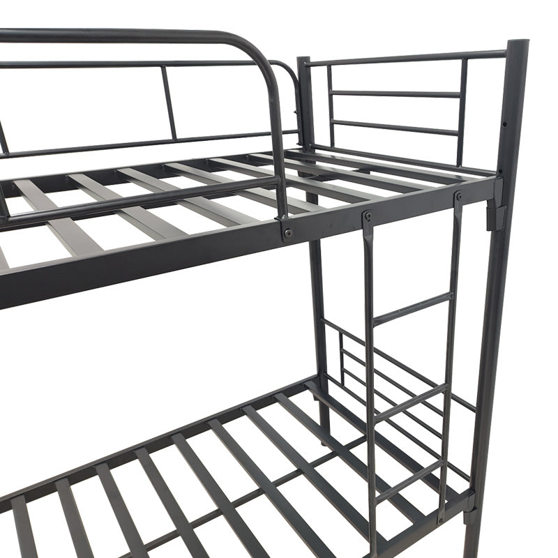 Pat supraetajat metalic Belit, metal, negru, 90x190 cm