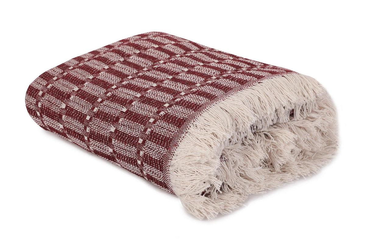 Patura Domino, 210x170 cm - Rosu bordo