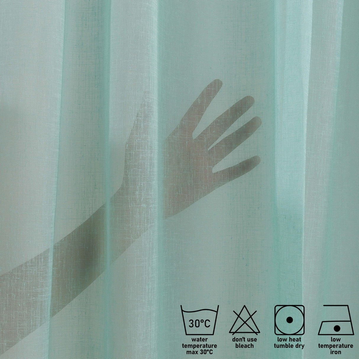 Perdea transparentă Antonio 4, Verde, 140x175 cm