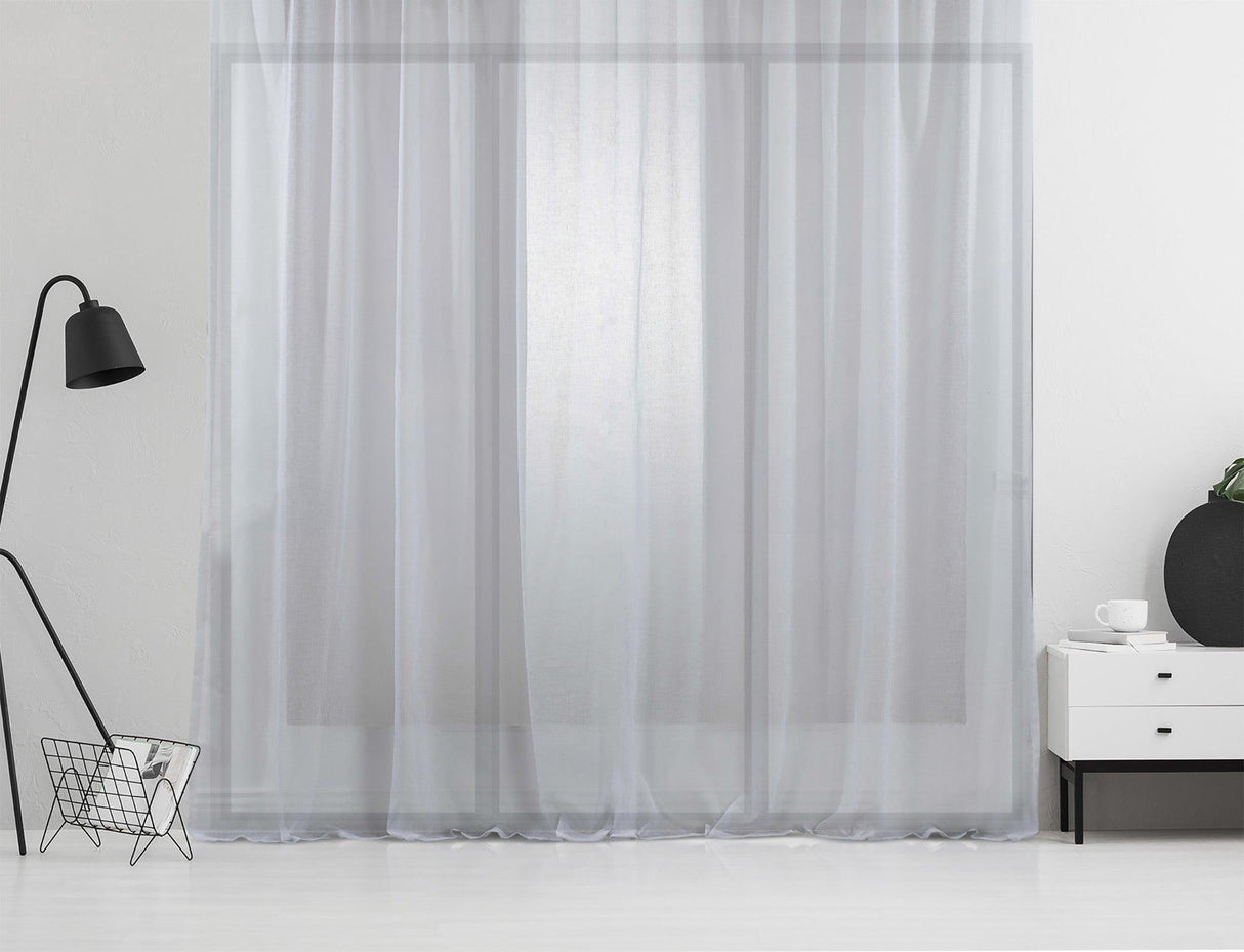 Perdea transparentă Artistic 2, Alb, 140x200 cm