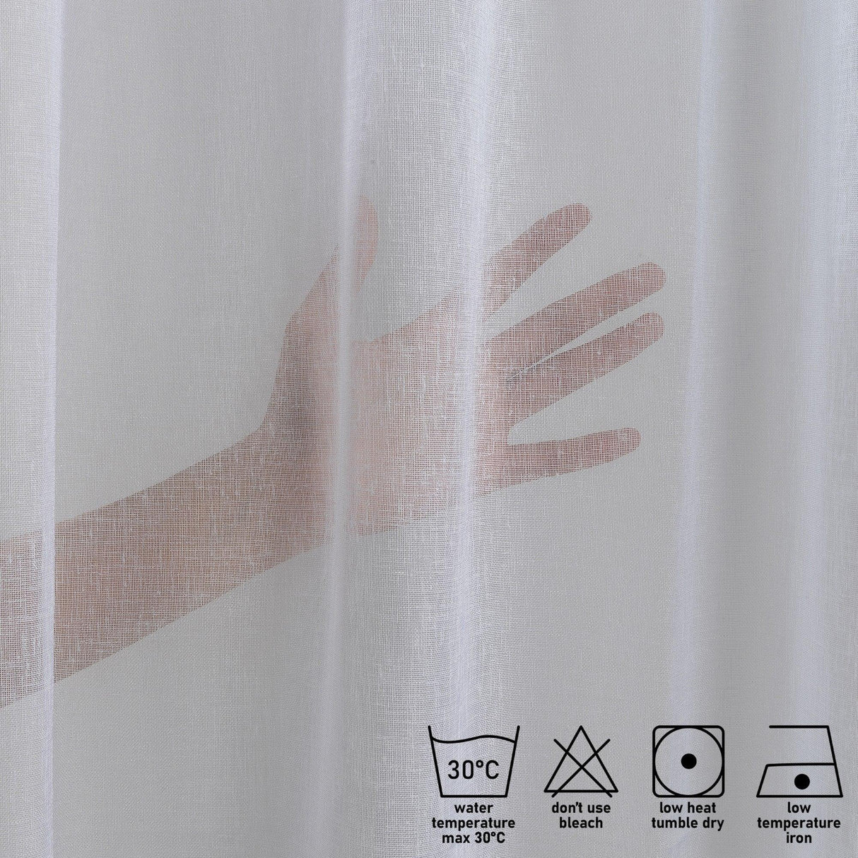 Perdea transparentă Artistic 2, Alb, 140x200 cm