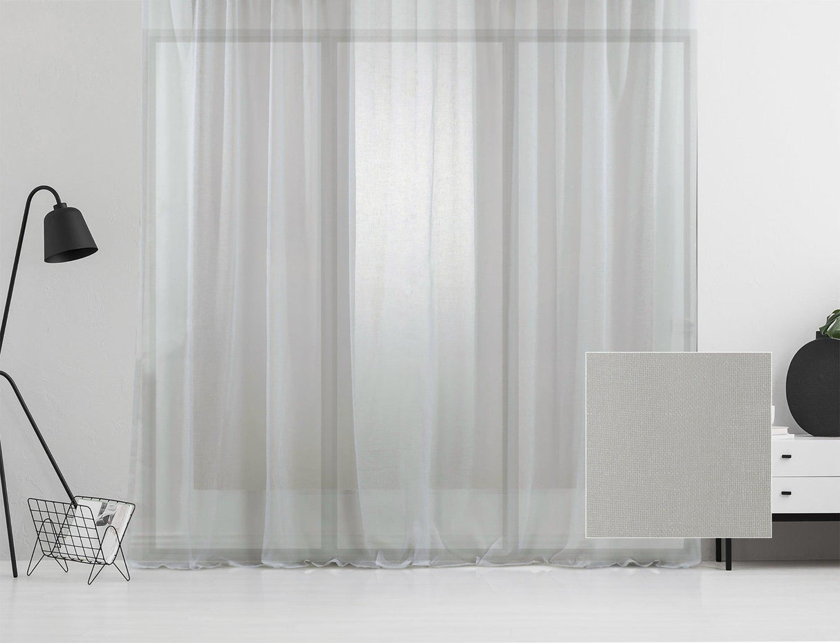 Perdea transparentă Artistic 4, Crem, 140x175 cm