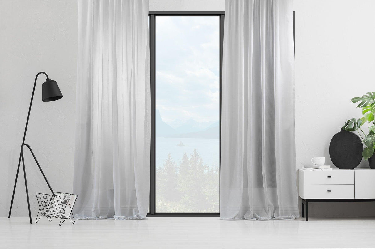 Perdea transparentă AS-70045-100-, Alb, 140x475 cm