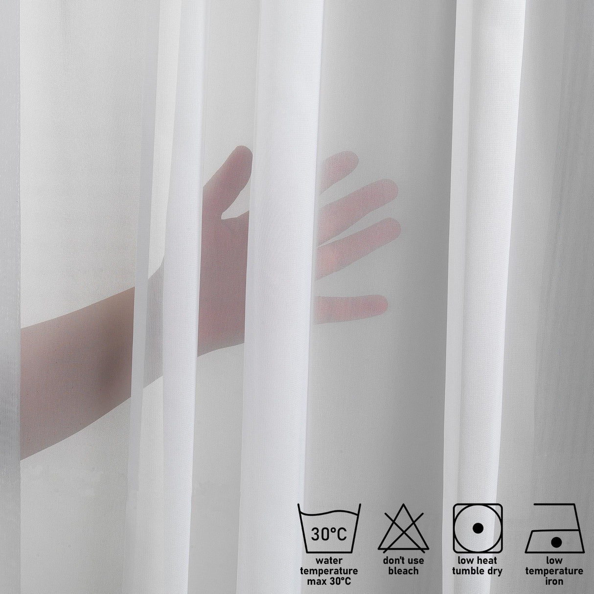 Perdea transparentă AS-70045-100-, Alb, 140x475 cm