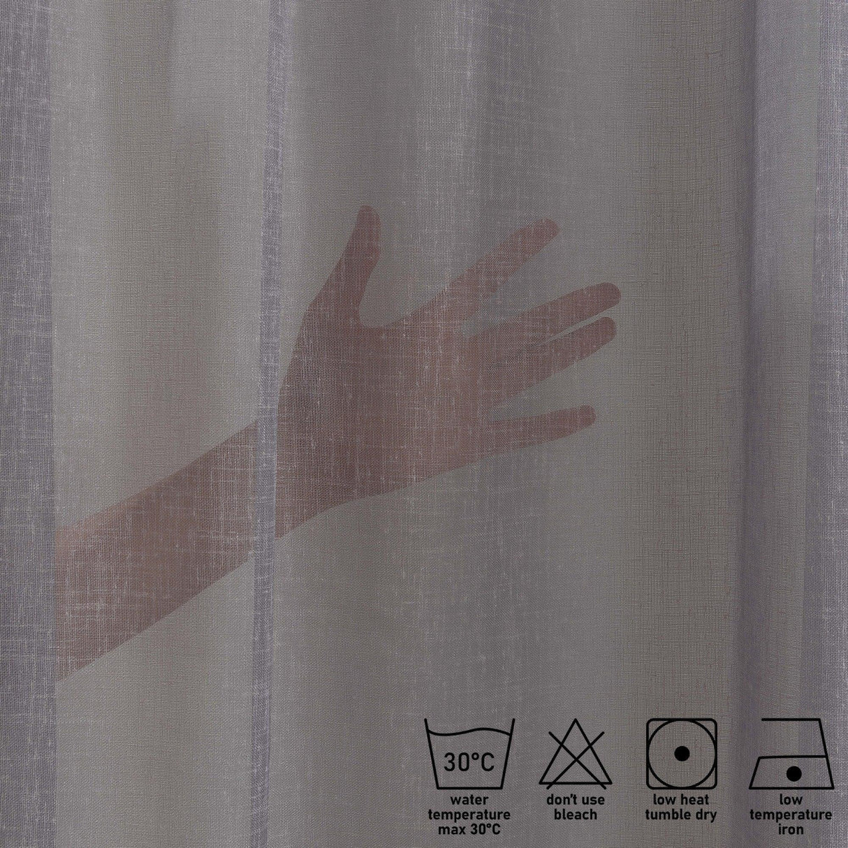 Perdea transparentă Honey 5, Gri, 140x245 cm