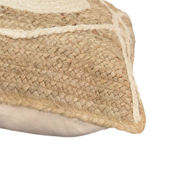 Pernuta decorativa ratan Foliens Boho, Natural, 45x45 cm, detaliu produs