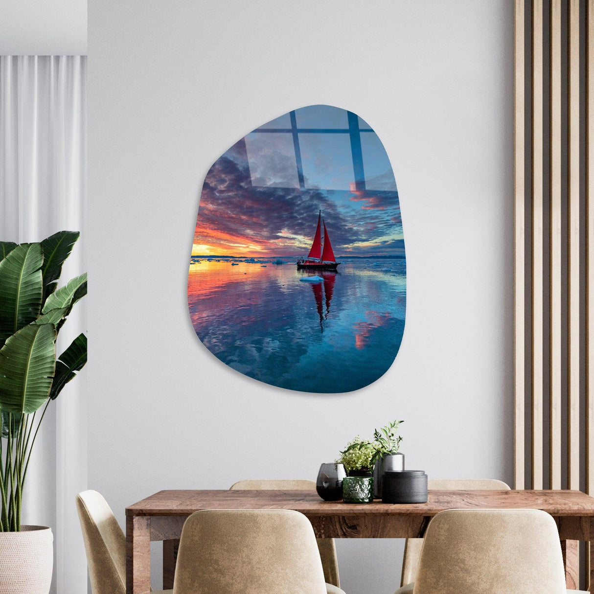 Pictură decorativă din sticlă temperată UV-1085, Multicolor, 50x70 cm