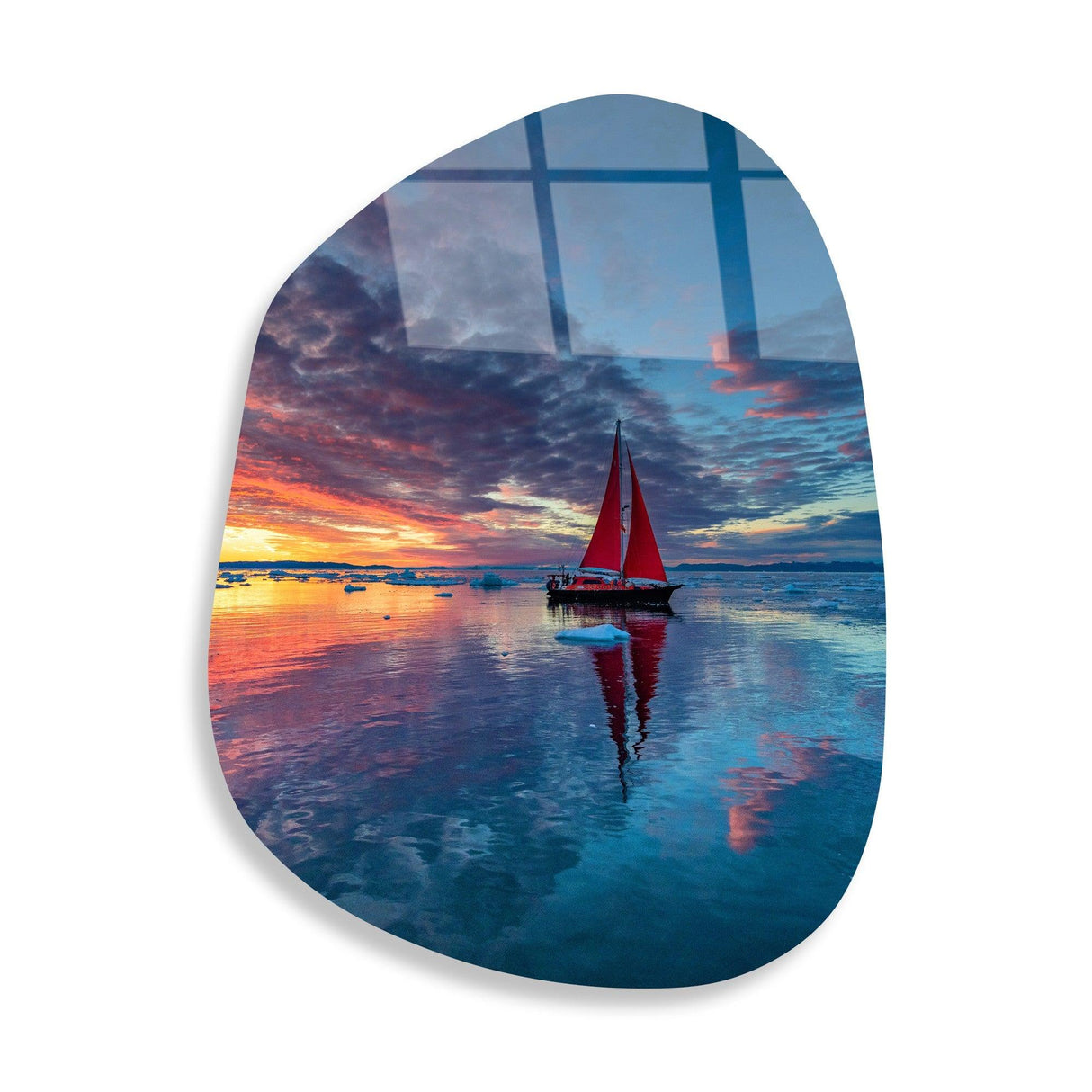 Pictură decorativă din sticlă temperată UV-1085, Multicolor, 50x70 cm