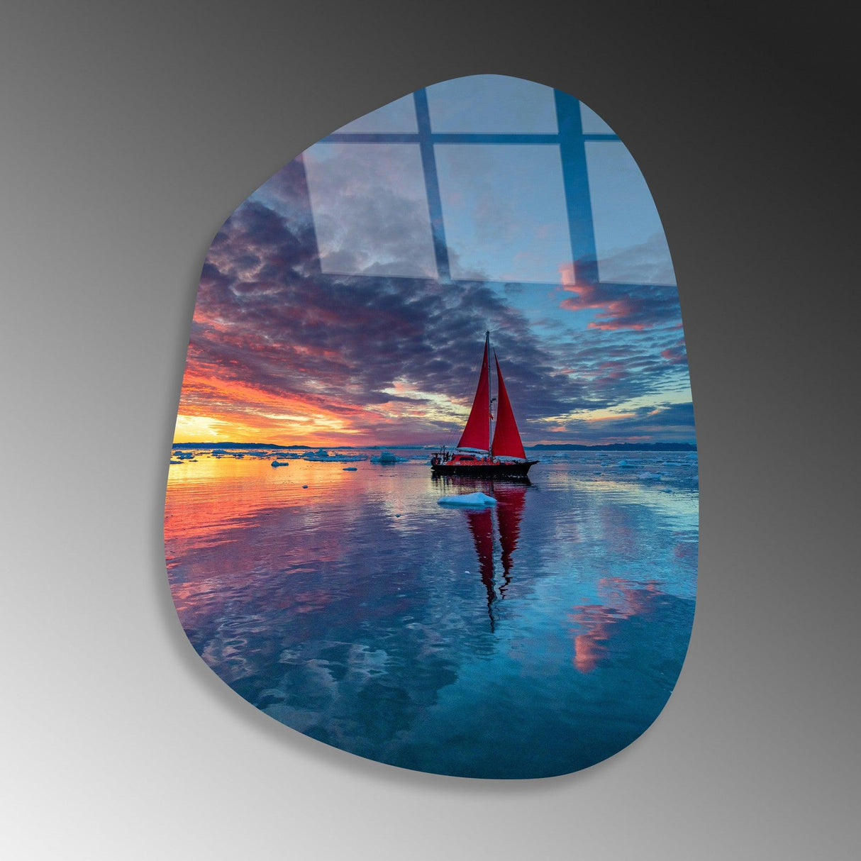 Pictură decorativă din sticlă temperată UV-1085, Multicolor, 50x70 cm