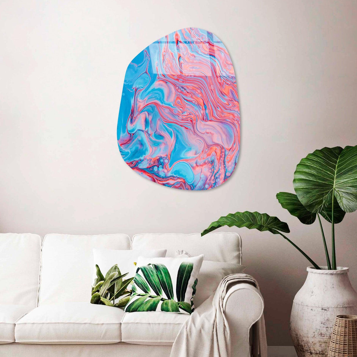 Pictură decorativă din sticlă temperată UV-1096, Multicolor, 50x70 cm