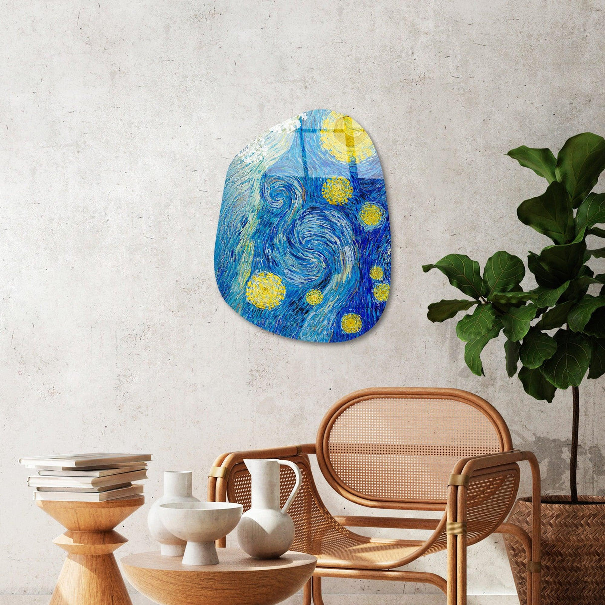 Pictură decorativă din sticlă temperată UV-1111, Multicolor, 35x50 cm