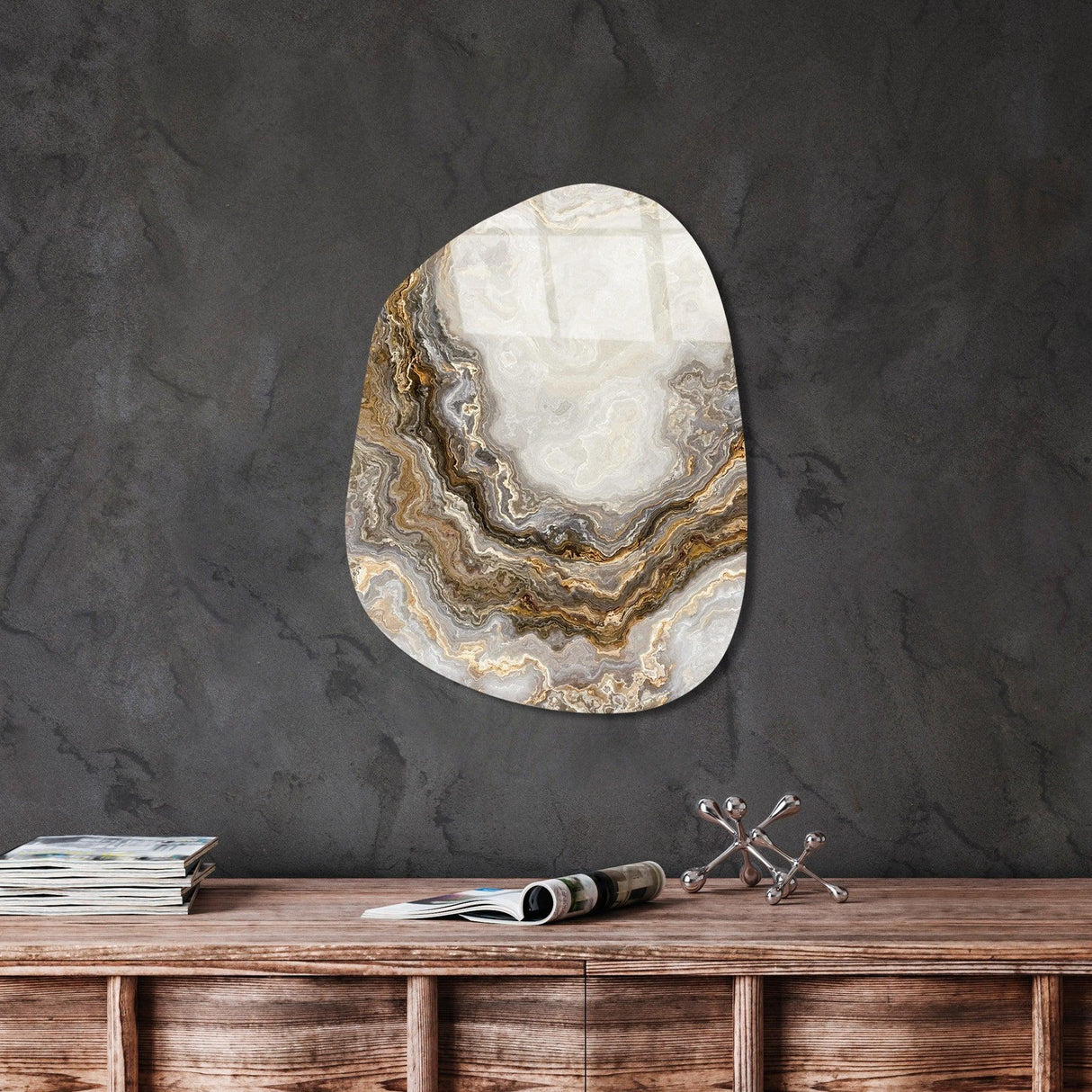 Pictură decorativă din sticlă temperată UV-1121, Multicolor, 35x50 cm