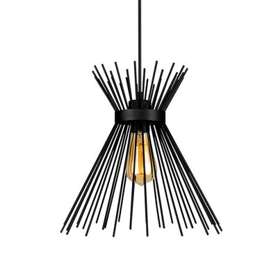 lustra Plafoniera cu design tip lumânare, metal negru, D25x30 cm