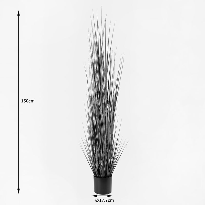 Plantă decorativă cu funcție de ornament Boxwood, Sintetic, Negru, 46x150 cm