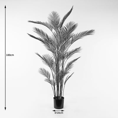 Plantă decorativă cu ghiveci Kwai, Verde, Sintetic, 125x180 cm, perspectiva suplimentara