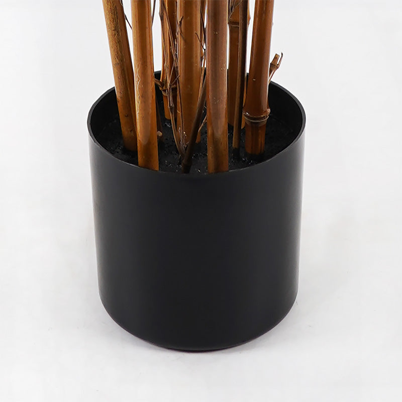 Plantă decorativă cu ghiveci Rhapis Palm, Plastic, Verde, 80x180 cm