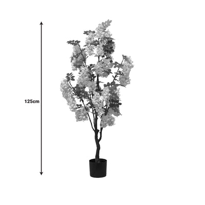 Planta decorativa Floarea de fasoleghiveci, alb, 125 cm, perspectiva suplimentara