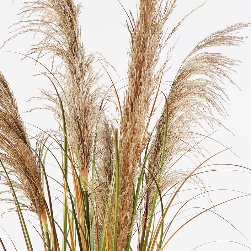 Planta decorativă în ghiveci Bulrush, Plastic, Verde, 65x120 cm