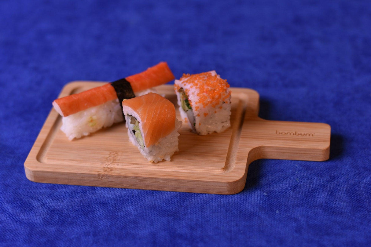 Platou din bambus Hula, Nuc, 11x19 cm