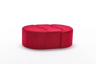 Puf Alya Puf - Red, Roșu, 120x40x80 cm