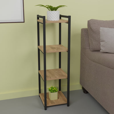 Raft bucatarie Harvey, natural - negru, 33x28x100 cm, imagine suplimentara