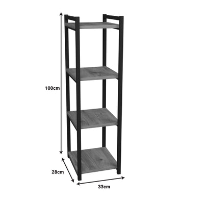 Raft bucatarie Harvey, natural - negru, 33x28x100 cm, foto produs 6