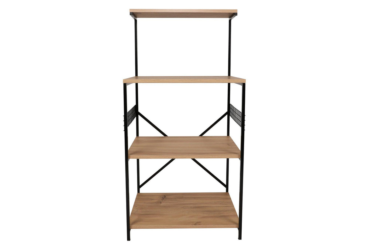 Raft de Bucatarie Anemon - Black, Crem - Negru, 60 x 124 x 45 cm