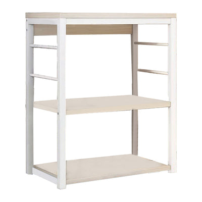 Raft De BucăTăRie Biblioteca Cayde metalic Alb-Natural 50x35x72 cm