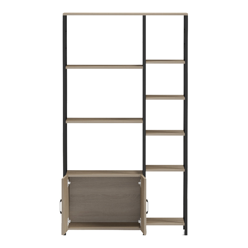 Raft de bucatarie Ranea, Metal, Sonoma-Negru, 85x32x150 cm