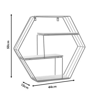 Raft de perete Azira, Stejar negru, 50x10x44 cm, perspectiva suplimentara