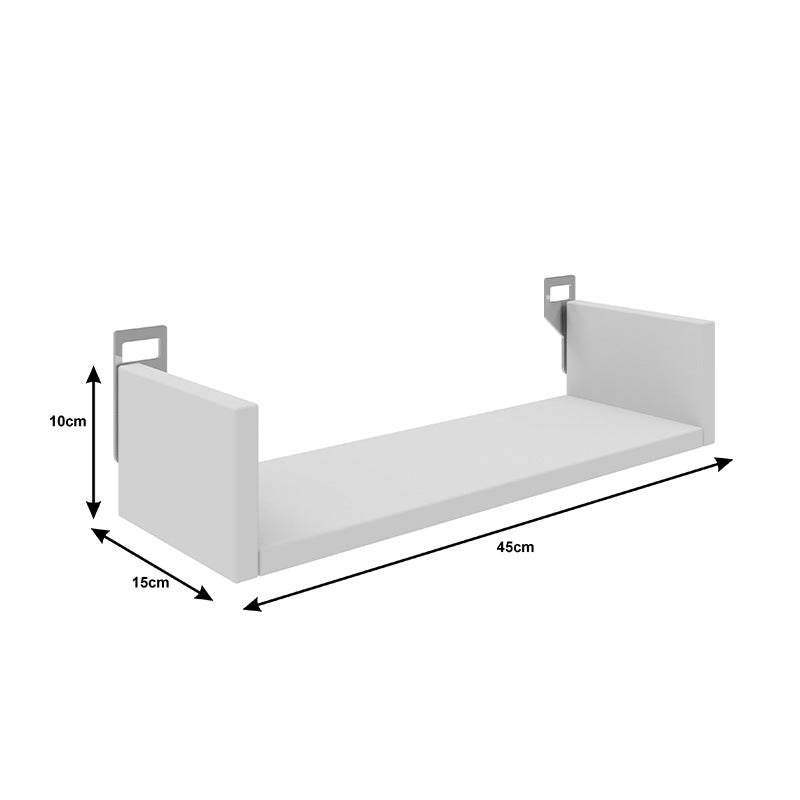 Raft de perete cu functie de depozitare Derva, Lemn de Stejar, 45x15x10 cm - Gri