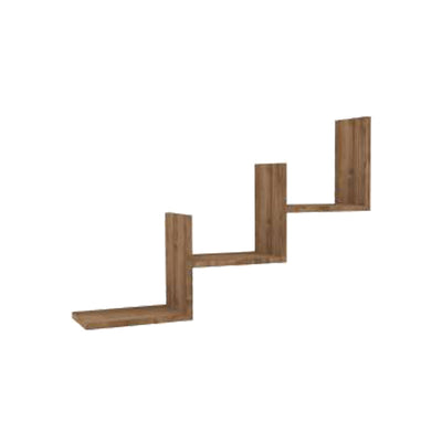 Raft de perete Mauer, finisaj nuc, lemn robust, 90x19x60 cm