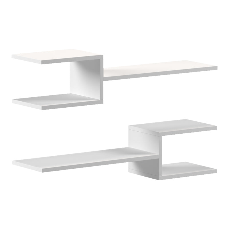 Raft de perete modern Galler, Alb, 79x19x18 cm - Alb